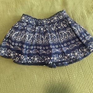 Geuine Kids from Osh Kosh Blue Cotton Paisley Girl Toddler Skirt
Size 18m
